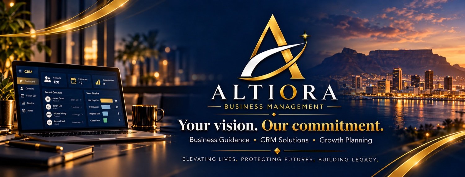 Altiora Business Management – Your vision. Our commitment. Business Guidance, CRM Solutions, Growth Planning. Elevating lives. Protecting futures. Building legacy.