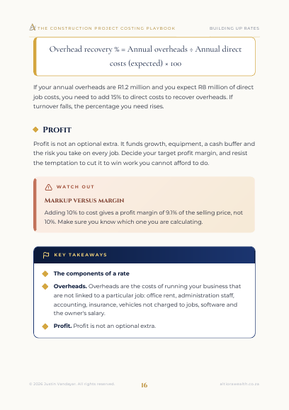 Preview page 2 of The Construction Project Costing Playbook