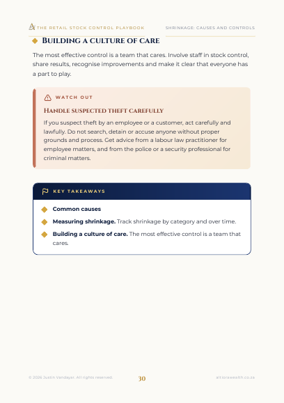 Preview page 2 of The Retail Stock Control Playbook
